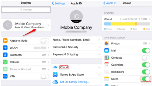 Soluciones de iPhone Notes Desaparecidas usando iCloud Sync