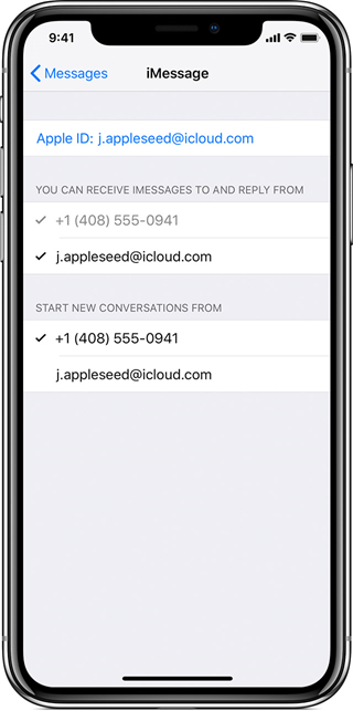 Verifique sus cuentas para reparar el iPhone que no recibe mensajes de texto de Android