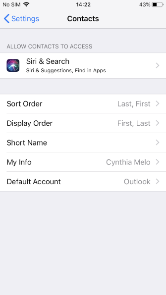 Transferir contactos de iPhone a Gmail a través de Configuración