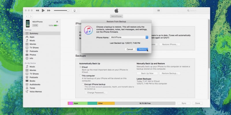 Reparar error iTunes no puede restaurar iPhone porque la contraseña era incorrecta