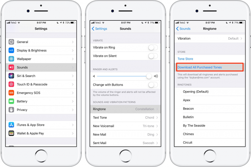 Configure el tono de llamada comprado en su dispositivo iPhone