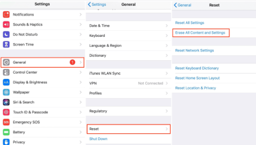 Borrado permanente de mensajes eliminados en iPhone mediante el restablecimiento de la configuración