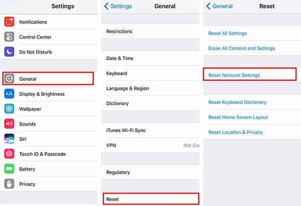 restablecer la configuración de red