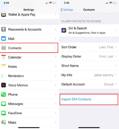 Transferir contactos de Samsung a iPhone usando una tarjeta SIM