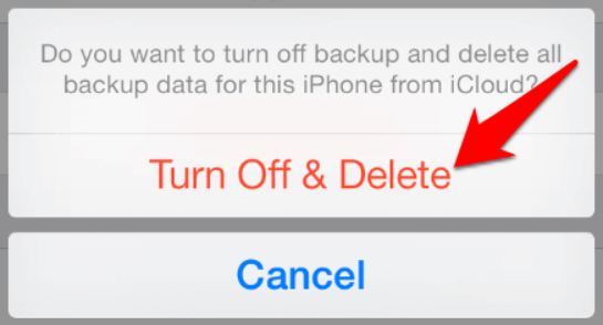 Desactivar y eliminar la copia de seguridad de iCloud