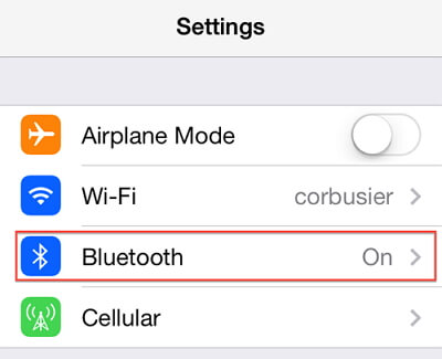 Desactivar Bluetooth en Iphone
