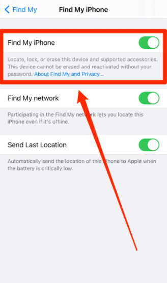 Desactivar Buscar mi para ocultar ubicación en iPhone