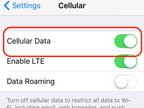 Actualizar iPhone sin WiFi a través de datos móviles