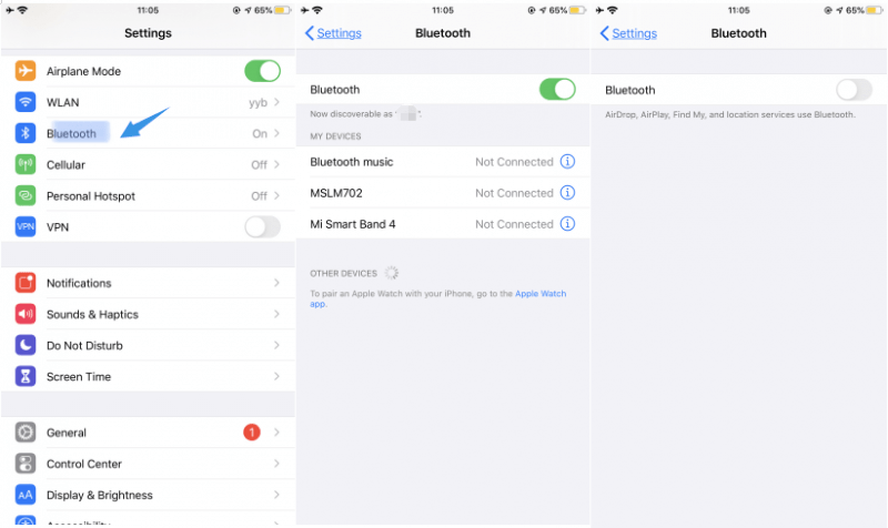 Verifique la configuración de Bluetooth