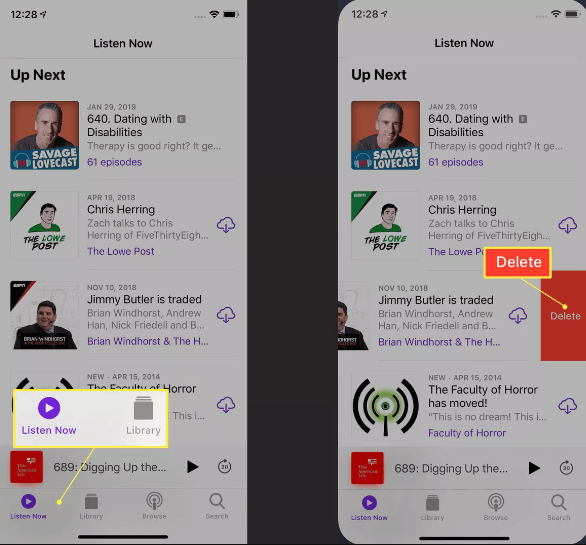 Cómo eliminar podcasts del iPod usando el iPod Touch