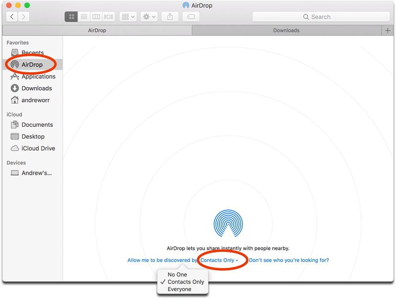 Use AirDrop para transferir archivos de Mac a iPhone