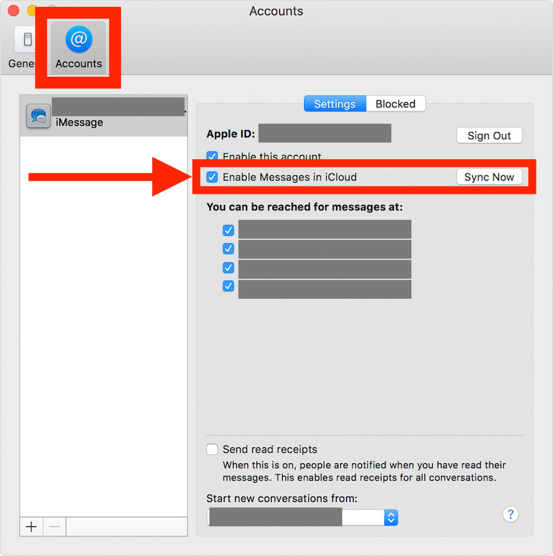 Ver mensajes de texto en iCloud desde Mac