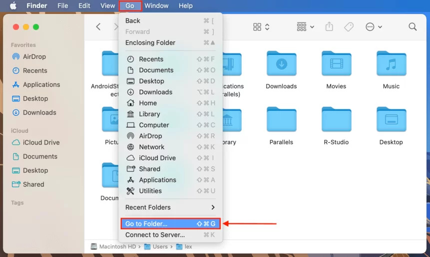 Carpeta en su computadora para la ubicación del archivo de recuperación de Excel en Mac