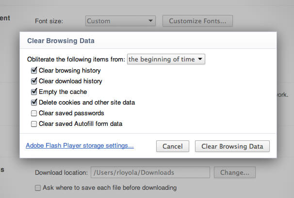 Cómo borrar la historia en Chrome Clear