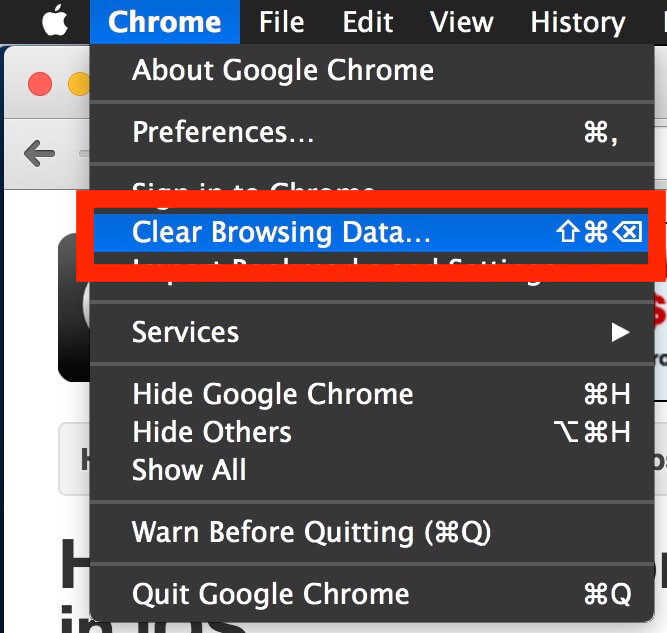 Cómo borrar la historia en Chrome