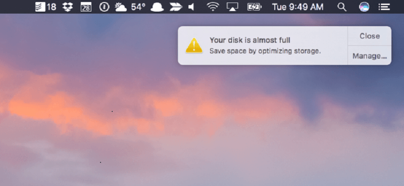Cómo hacer espacio en Mac