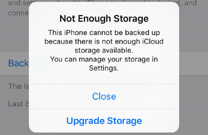Problema de almacenamiento de Iphone