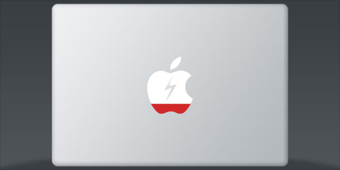 Ahorre batería en el logotipo de Mac Mac