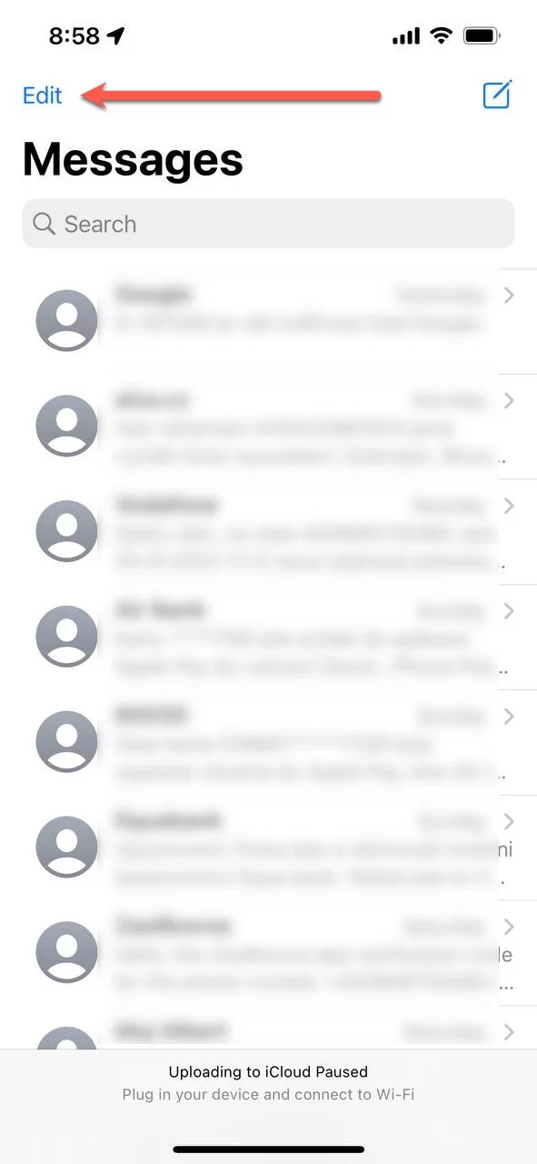 Papelera en iOS: busque la carpeta de mensajes eliminados recientemente