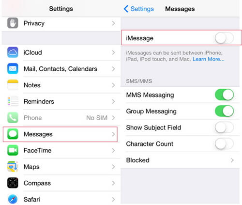 Transfiera mensajes de iPhone a iPad usando la aplicación de configuración