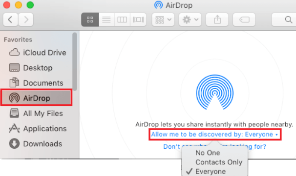 Transferir libros desde el iPhone a la computadora a través de AirDrop