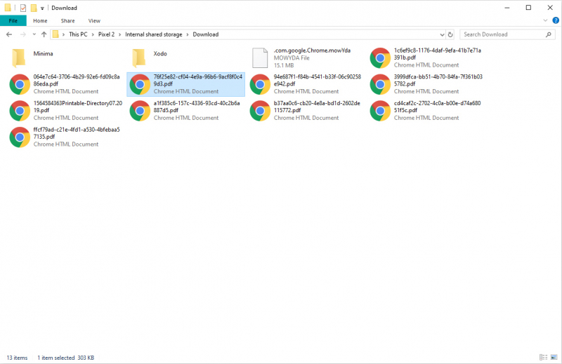 Transferir archivos de Android a la computadora a través de un cable USB