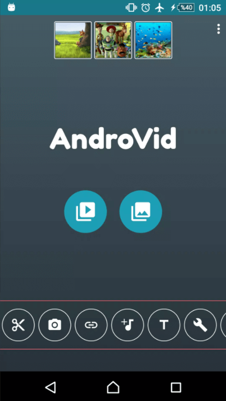 AndroVid Video Editor Una de las aplicaciones para combinar videos