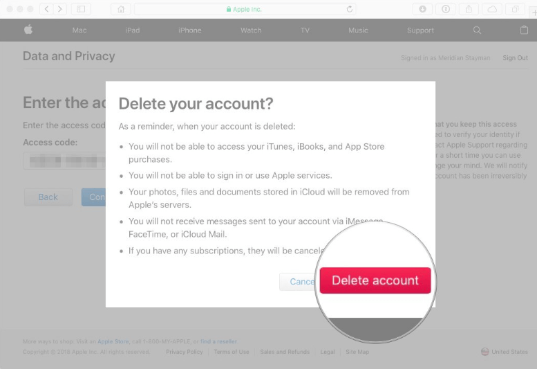 Eliminar la antigua ID de Apple del iPhone usando el navegador