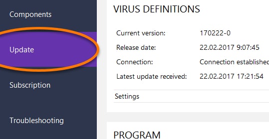 Solucione el error de archivo Avast no puede restaurar mediante la actualización de Avast Antivirus
