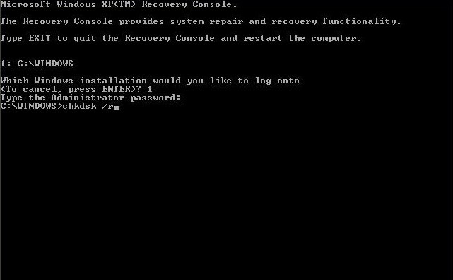 Utilice CHKDSK para reparar sectores defectuosos