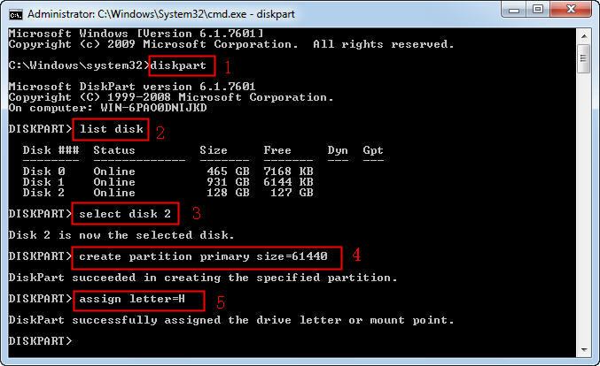 Diskpart (PC con Windows)