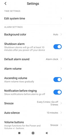 Solucione el problema en la alarma de Android que no funciona después de la actualización seleccionando la configuración