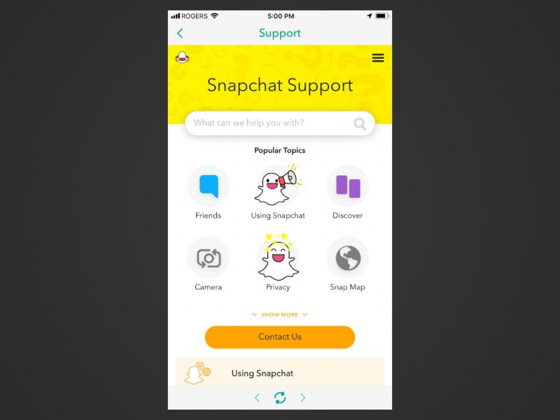 Recupere fotos eliminadas de Snapchat en iPhone comunicándose con el equipo de soporte de Snapchat