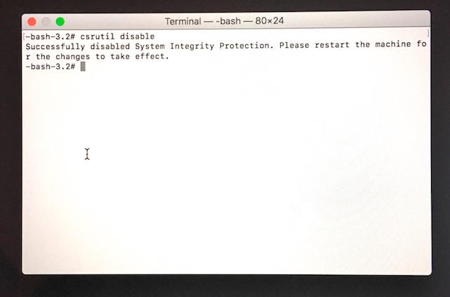 Desactive la protección de integridad del sistema (SIP) en Mac