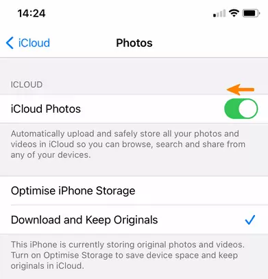 Desactive las fotos de iCloud cuando no pueda eliminar fotos del iPad