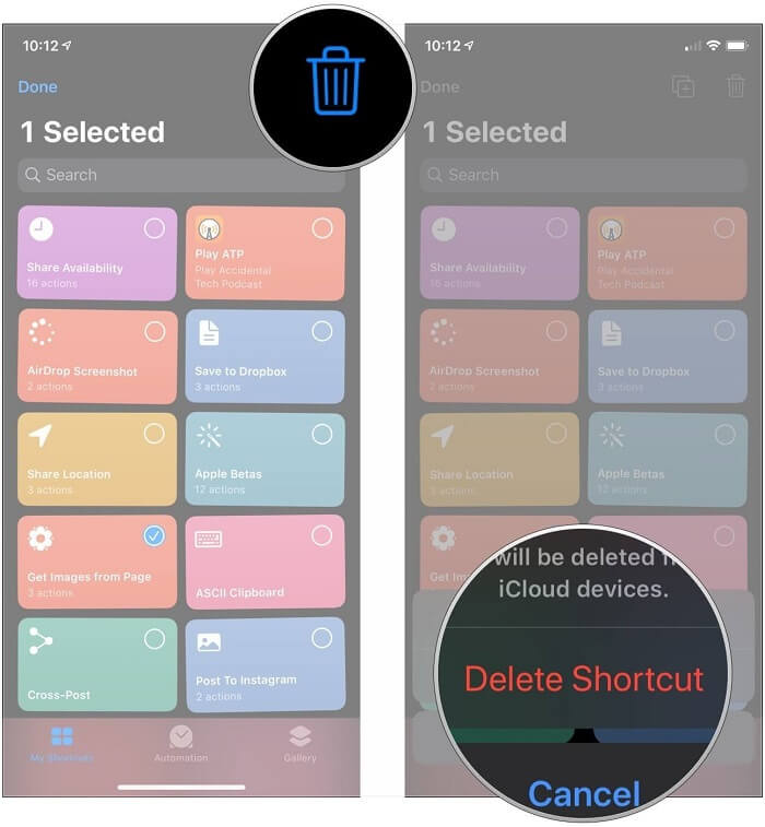 Cómo eliminar accesos directos recientes de tu iPhone