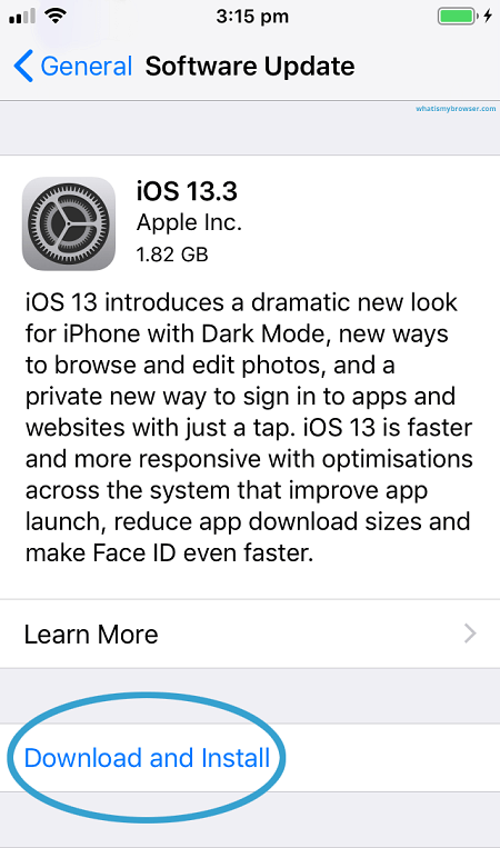 Actualice el sistema iOS cuando los videos no se reproduzcan en el iPhone