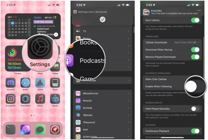 Detener descargas automáticas en podcasts desde iPhone