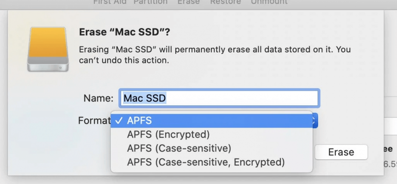 Configure en Mac OS Extended para reparar MacBook atascado en la pantalla de inicio de sesión