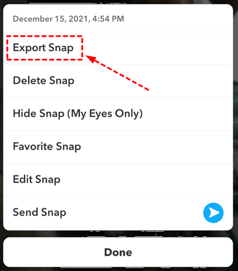 Recupere fotos eliminadas de Snapchat en iPhone usando la función Recuerdos de la aplicación Snapchat