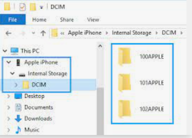 Acceda a las fotos del dispositivo iPhone en la PC usando el Explorador de archivos