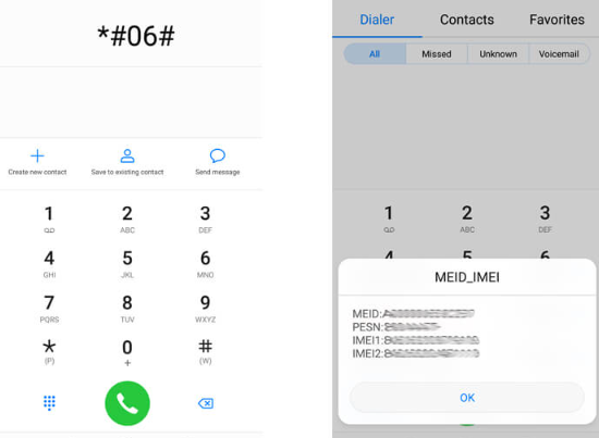 Encuentre el número IMEI para desbloquear el teléfono Android del operador