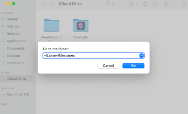 Eliminar el historial de iMessage a través del Finder