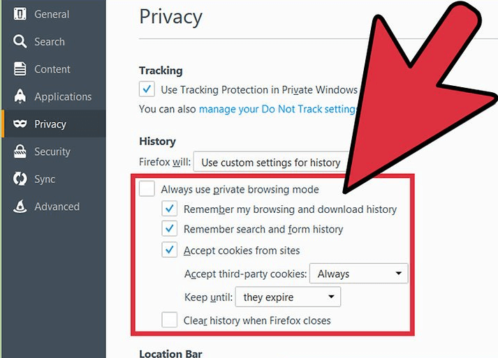 Fix Firefox Setting