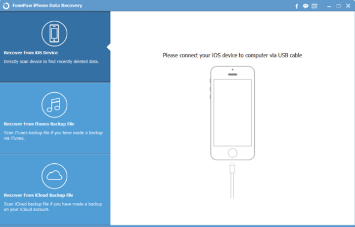 FonePaw iPhone recuperación de datos
