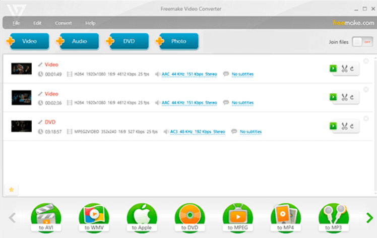 Copie DVD a disco duro usando Freemake Video Converter