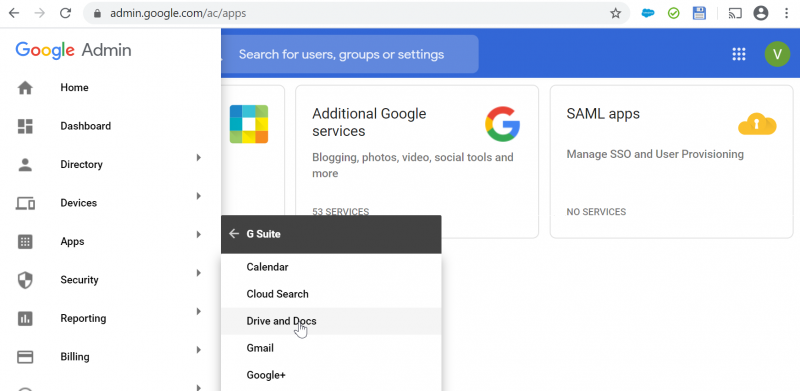 Uso de la consola de administración de G Suite para recuperar archivos eliminados