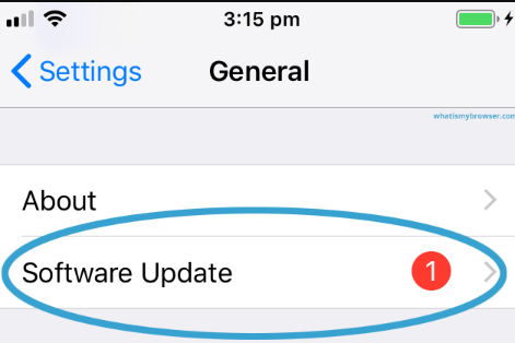 Ejecute una actualización en el dispositivo iOS