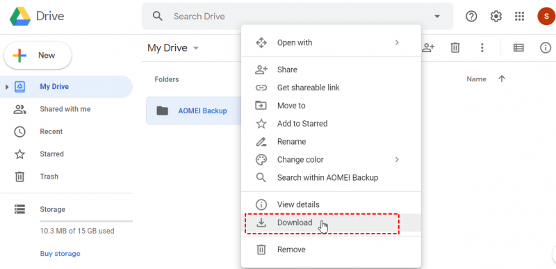 Restaurar la copia de seguridad de Google Drive a una PC con Windows