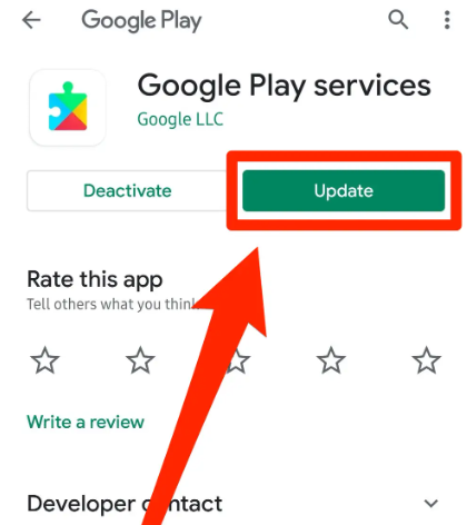 Actualice su herramienta de servicios de Google Play